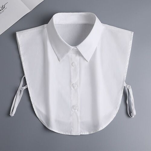 White pointed collar for children's and adults' autumn and winter shirts, compatible with sweaters and blouses, warm and stylish interchangeable collar