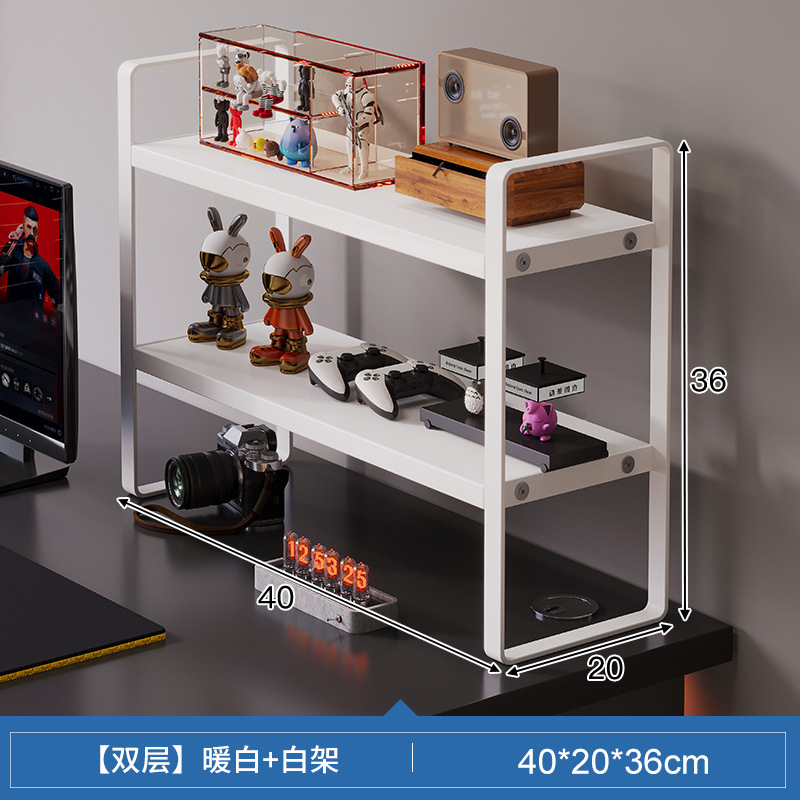 Estantería de escritorio estante de almacenamiento Mesa estante de almacenamiento en el hogar escritorio del estudiante pequeño estante de múltiples capas simple estante del gabinete