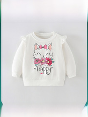 Women's Children's Autumn Long Sleeve Sweatshirt Loose Sweet New Baby European and American Children's Clothing for Toddlers