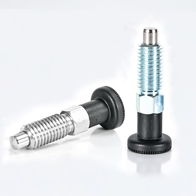 新肯旋钮柱塞分度销定位销弹簧自复型粗牙螺纹M6M8M10M12