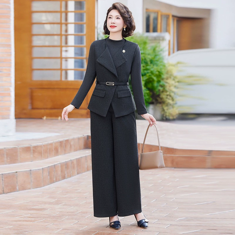 Весенний и осенний набор темперамента мамы 2025 новый жилет пальто