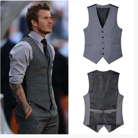 Suit Vest Men's Slim-fit Spring and Autumn Professional British plus size Best Man Vest Korean Fashionable Dress Suit Vest Men