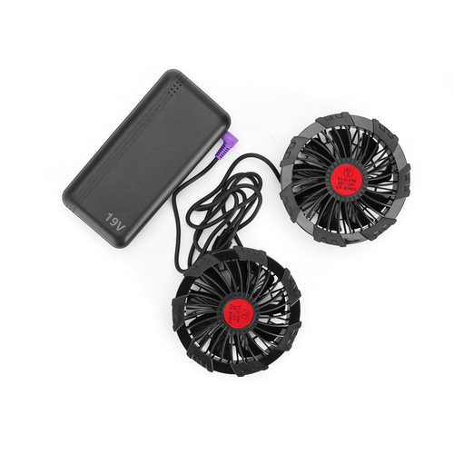 Factory wholesale 19V air conditioner battery 17V brushless fan suit power supply 12 cooling garment lithium battery complete set of accessories