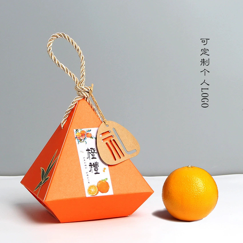 Настраиваемые красные креативные подарочные коробки для яблок, апельсинов, гранатов, мандаринов, апельсинов сорта «навел», хурмы и других фруктов с ручками.