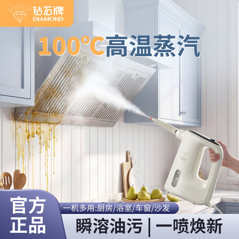 Diamond Brand Steam Cleaner for Home Use, Multifunctional Kitchen Range Hood High-Temperature Cleaning and Disinfection Machine, Small Fabric Cleaner Diamond Brand Steam Cleaner for Home Use, Multifunctional Kitchen Range Hood High-Temperature Cleaning and Disinfection Machine, Small Fabric Cleaner
