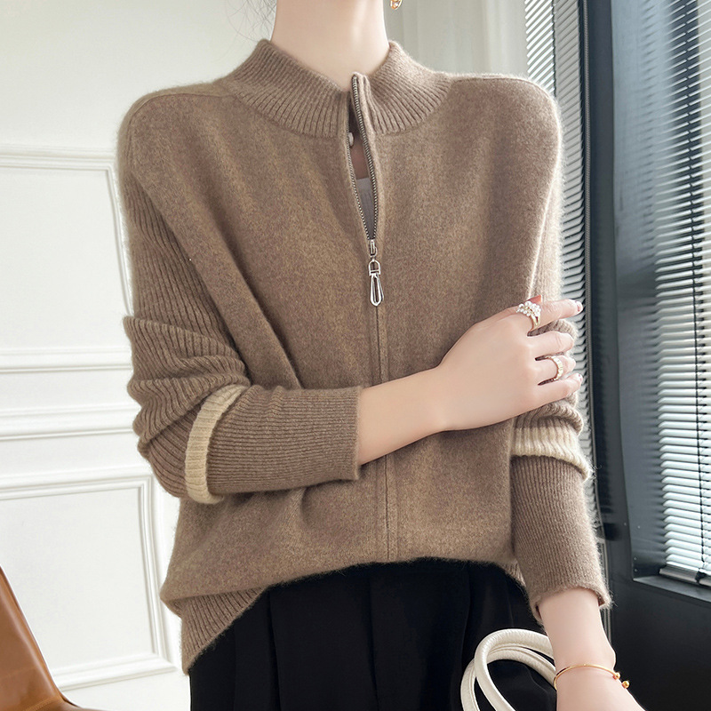Woolen knitted cardigan