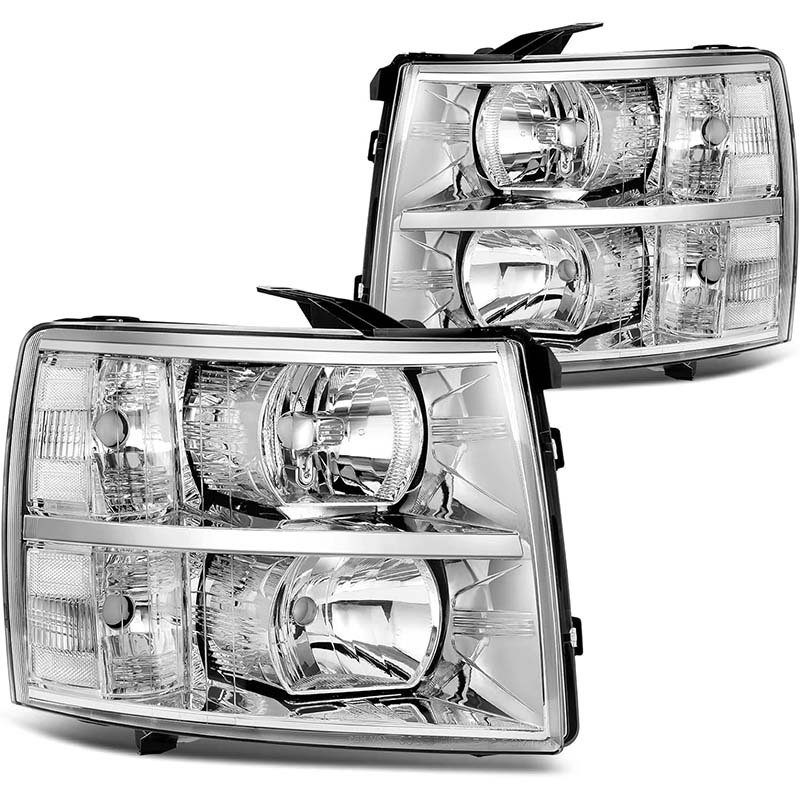 Aplicable a Chevrolet 07-13 Silverado faro americano Solode original halógeno medio conjunto chapado