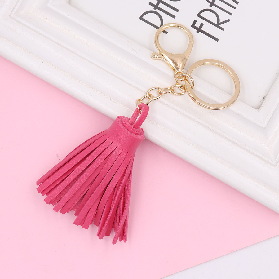 5cm cuero borla llavero moda pu cuero bolsa equipaje colgante Ropa Accesorios accesorios de cuero al por mayor