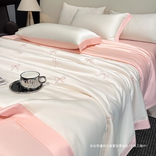 Summer Tencel Summer Quilt Machine Washable Summer Thin Quilt Silk Cool Ice Silk Air Conditioning Quilt Dormitory Single Quilt Core