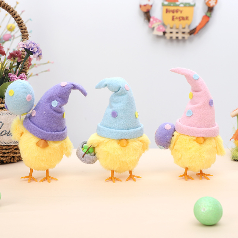 Cross-border New Easter Decorations Ins Dumb Cute Easter Eggs Chick Doll Ornaments Holiday Party Gifts
