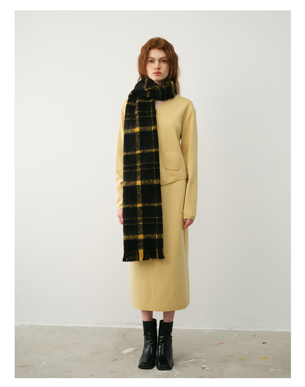 Bufanda de cuadros otoño invierno mujer de lana suave y capa_voghion.com
