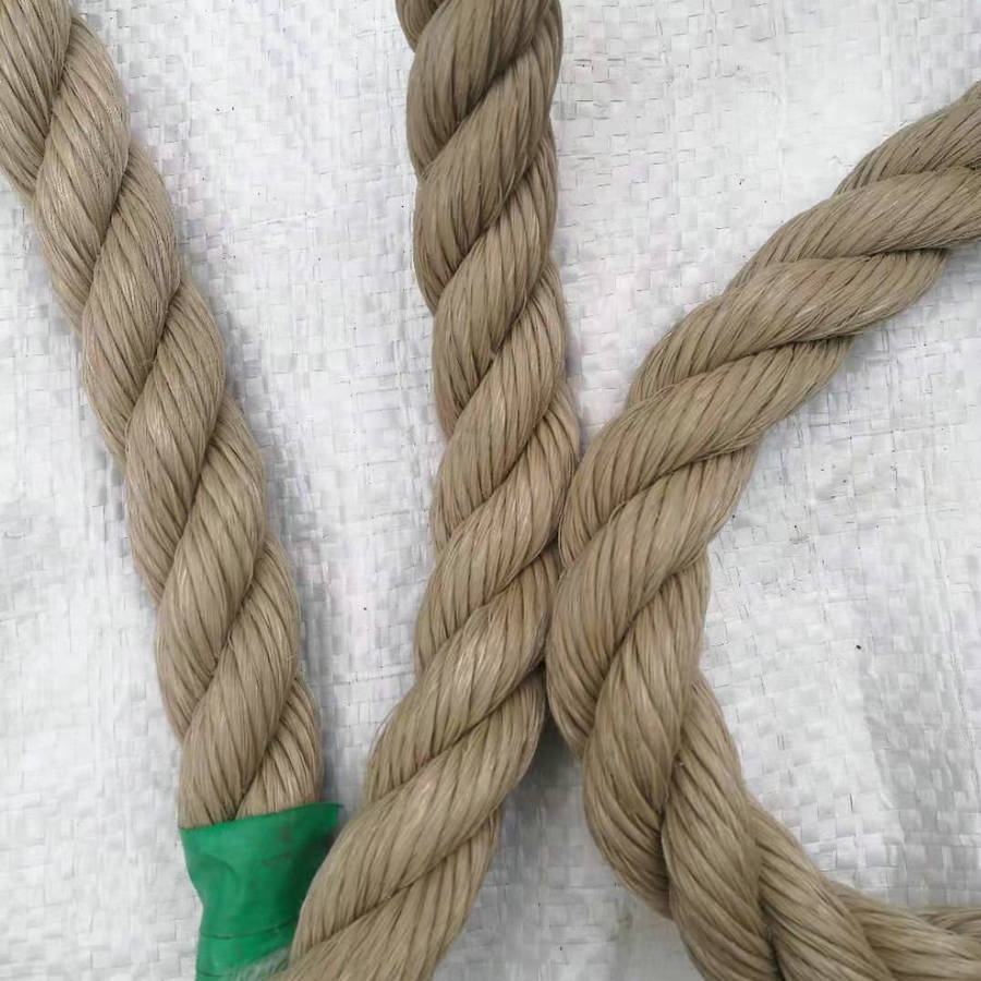 防腐护栏绳 湿地公园景区安全胶丝绳 咖啡色仿麻复古装饰尼龙绳