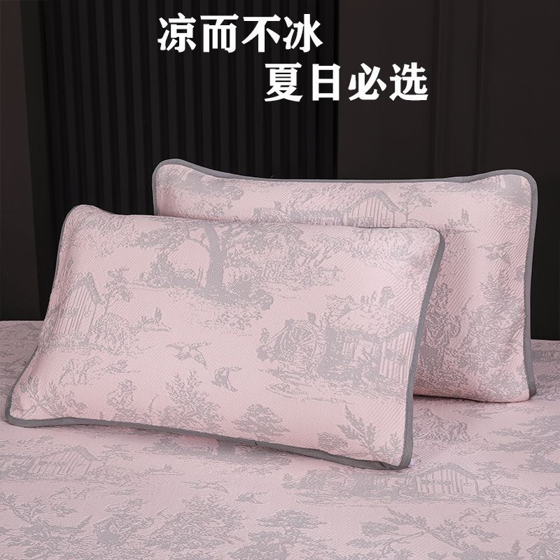 夏クールアイスビーンズ枕カバーペア家庭用拡大包帯スタイル 50*80 ダブルシングルクール枕カバー|undefined