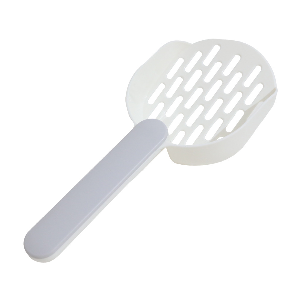 Fábrica al por mayor de gran color a juego mango de fondo plano pala de arena para gatos tofu arena para gatos agujero fino pala de mierda suministros de limpieza para mascotas