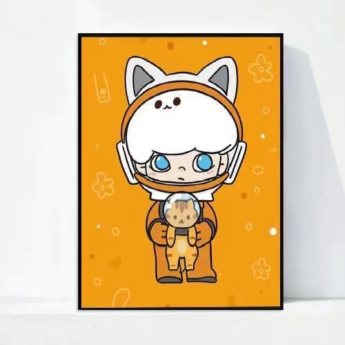 Burbuja mate pintura al óleo digital DIY hecho a mano regalo dibujos animados de dibujos animados hermosa pintura colgante simple