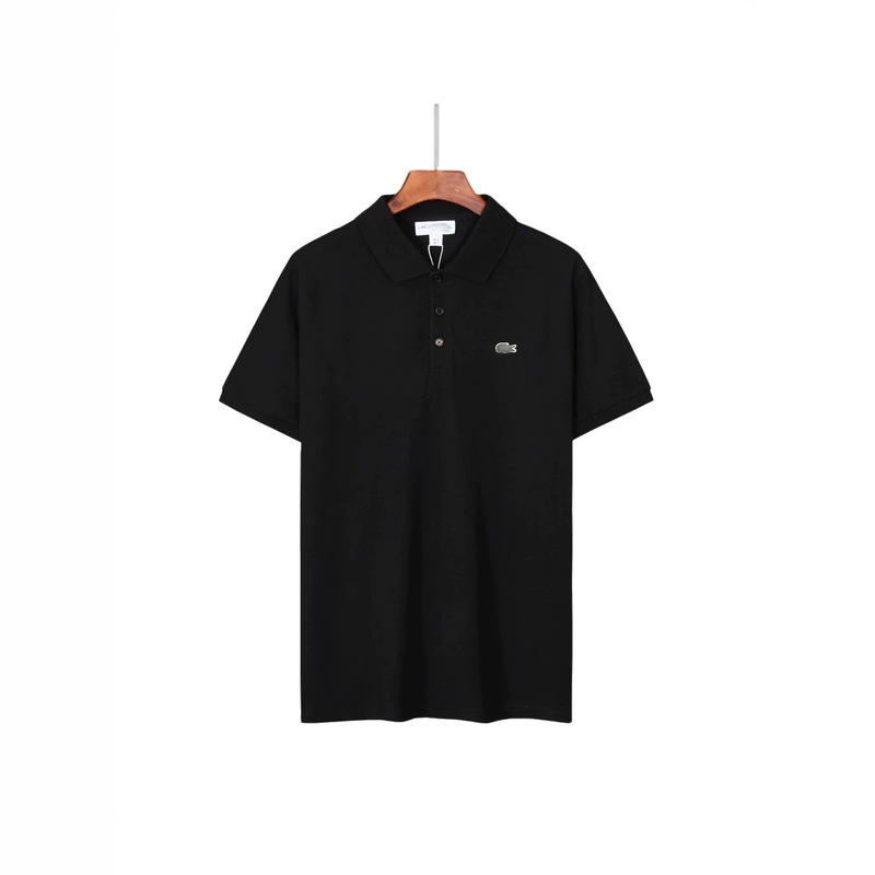 Correct version of Lacoste men's polo shirt, high-quality pure cotton, embroidered, turn-down collar, short-sleeved, casual business men's clothing wholesale