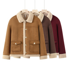 50多岁妈妈冬装棉衣加绒加厚皮毛一体外套中老年秋冬季皮草大衣女