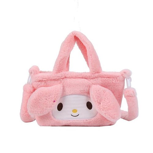 Plush bag for women, Cinnamon dog Kurome, strawberry bear, girl's portable lunch bag, girl's Kitty cat hand bag