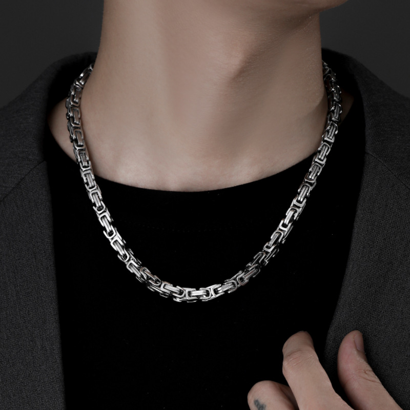Hip-Hop Geometric Titanium Steel Menu0027S Necklace 1 Piece