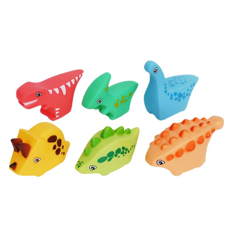 Nuevos productos en venta para niños lindos juguetes caseros bebés pellizcadores dinosaurios pellizcadores juguetes de baño de agua