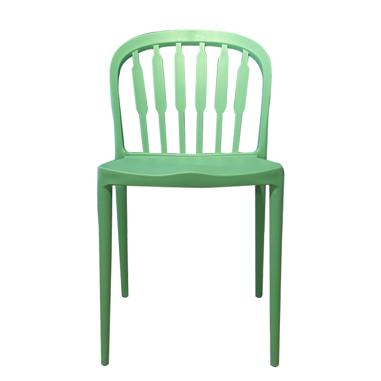 Silla de comedor de plástico exportada silla de comedor simple reforzada silla de plástico PP silla de respaldo a prueba de lluvia al aire libre