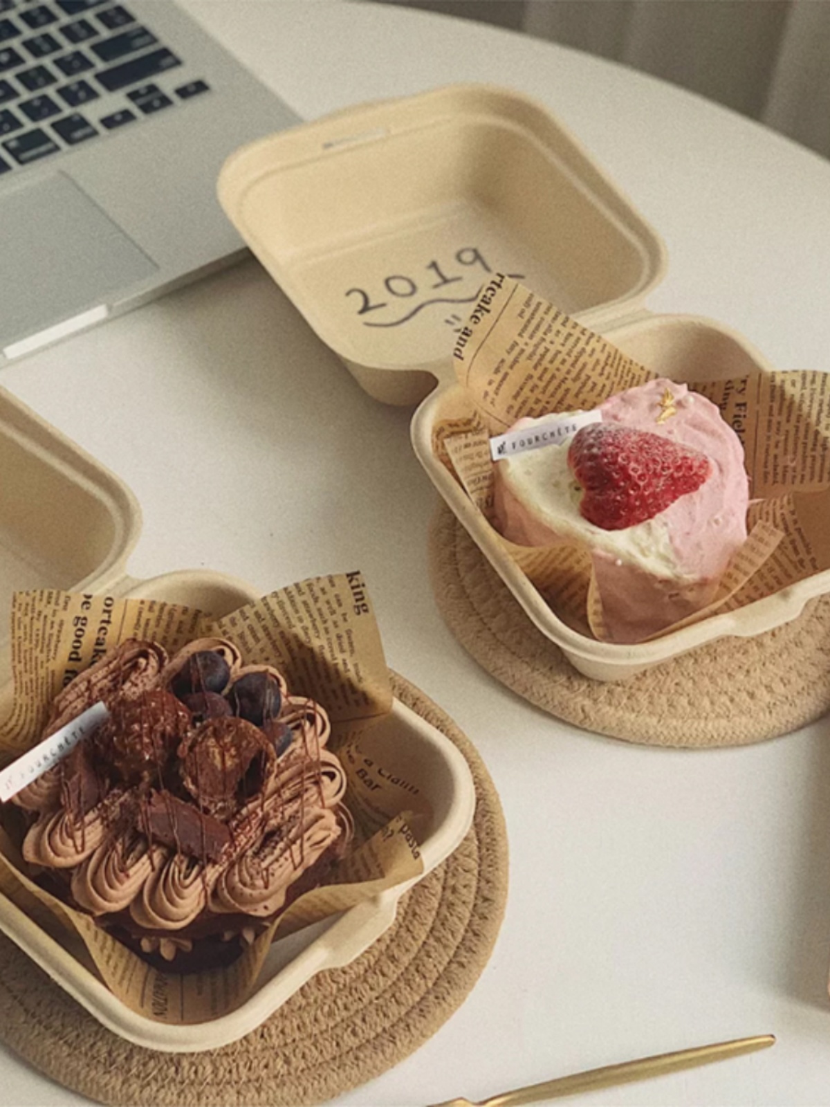 Patatas dulces INS viento desechable caja de pastel de bento caja de embalaje tiramisu caja de embalaje de hamburguesas caja de pulpa