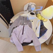 儿童半拉链加绒立领卫衣中大童长袖双面奥粒绒加厚冬款加厚保暖