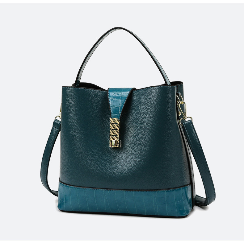 656g Weight Polyester Lining Material Lock clasp Closure Type Single Shoulder Strap Strap Type Crossbody Bag Bags Type Daily Occasion Pu Leather Material Solid Color Pattern All Seasons Season Women'S Gender Fashion Style Bucket Shape Medium Size Women's Medium Pu Leather Solid Color Fashion Bucket Lock Clasp Crossbody Bag 1