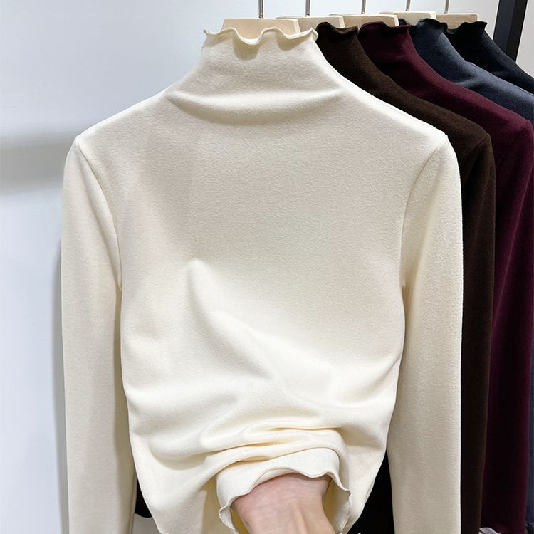 Girls' Thermal Innerwear for Autumn and Winter, Fleece-Lined Tops for Older Children, Children's T-Shirts, Base Layer Shirts from World Trade Children's Clothing