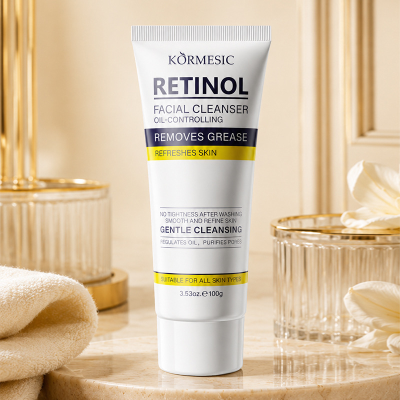 Inglés completo KORMESIC retinol control de aceite limpiador facial limpiador facial hidratante comercio exterior transfronterizo
