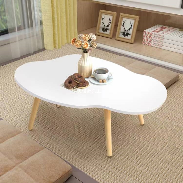 ログクラウドコーヒーテーブル、小さなテーブル、小さなコーヒーテーブル、出窓テーブル、シンプルな寝室、リビングルーム、賃貸住宅、小さなアパートのローテーブル|undefined