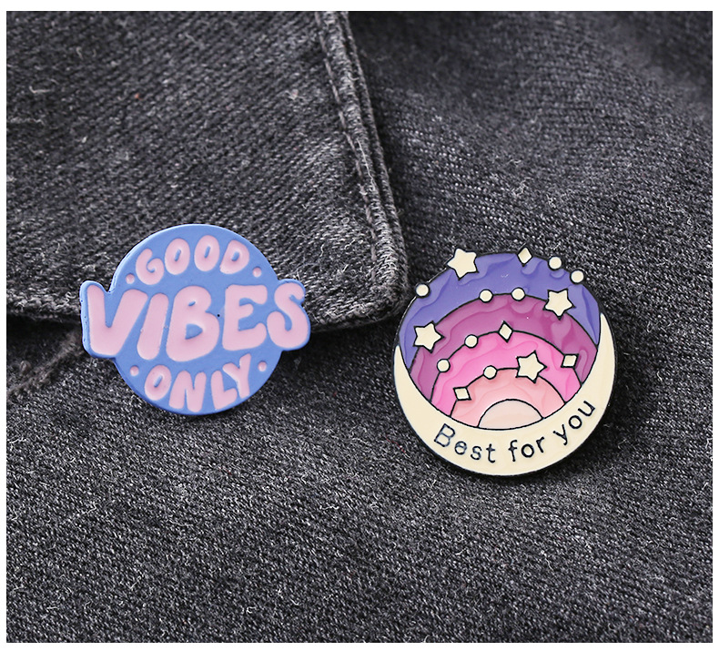 Brooches Classification Simple Style Pin Letter Alloy Enamel Women's Brooches