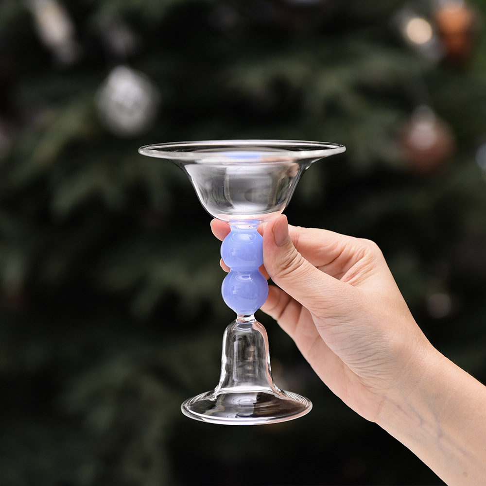 Candelaria de vidrio de doble propósito europea decoración para el hogar accesorios de boda romántica cena a la luz de velas accesorios de vela de color