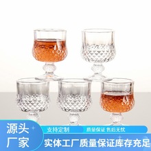 厂家供应玻璃果汁水杯香槟杯 机器压制印花红酒杯白酒杯现货批发