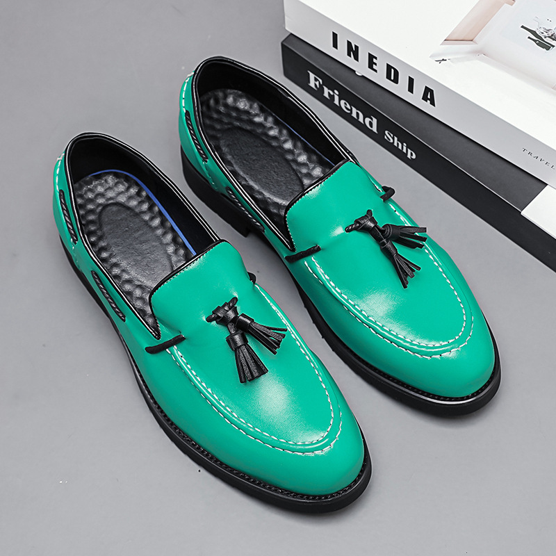 Zapatos Lofu para hombre, moda transfronteriza, tallas grandes, nuevos zapatos de cuero, estilista de moda, zapatos perezosos de una sola pieza