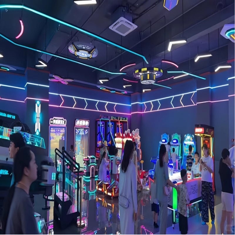 Ciudad de juegos electrónicos módulo de luces de juegos electrónicos parque de juegos de marea espacio centro comercial sala de baile internet café tienda modelado luz