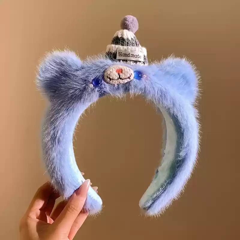 Estrellas de esponja extrañas lindas mujeres lavado de la cara máscara de presión de cabello maquillaje fotos otoño invierno joyas para el cabello