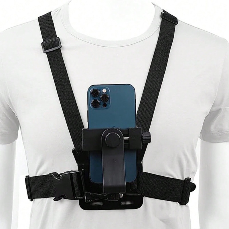 Chest Mobile Phone Fixed Bracket, First-Person Perspective Shooting Equipment, Hanging Neck Bracket, Chest Strap Bracket, Outdoor Fishing