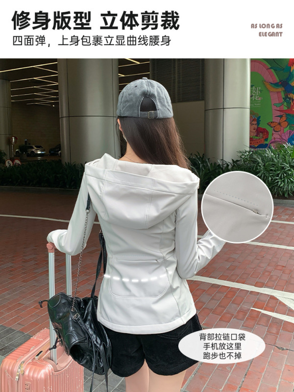 修身软壳冲锋衣女款外套女2025新款高级感超好看跑步运动户外上衣|undefined