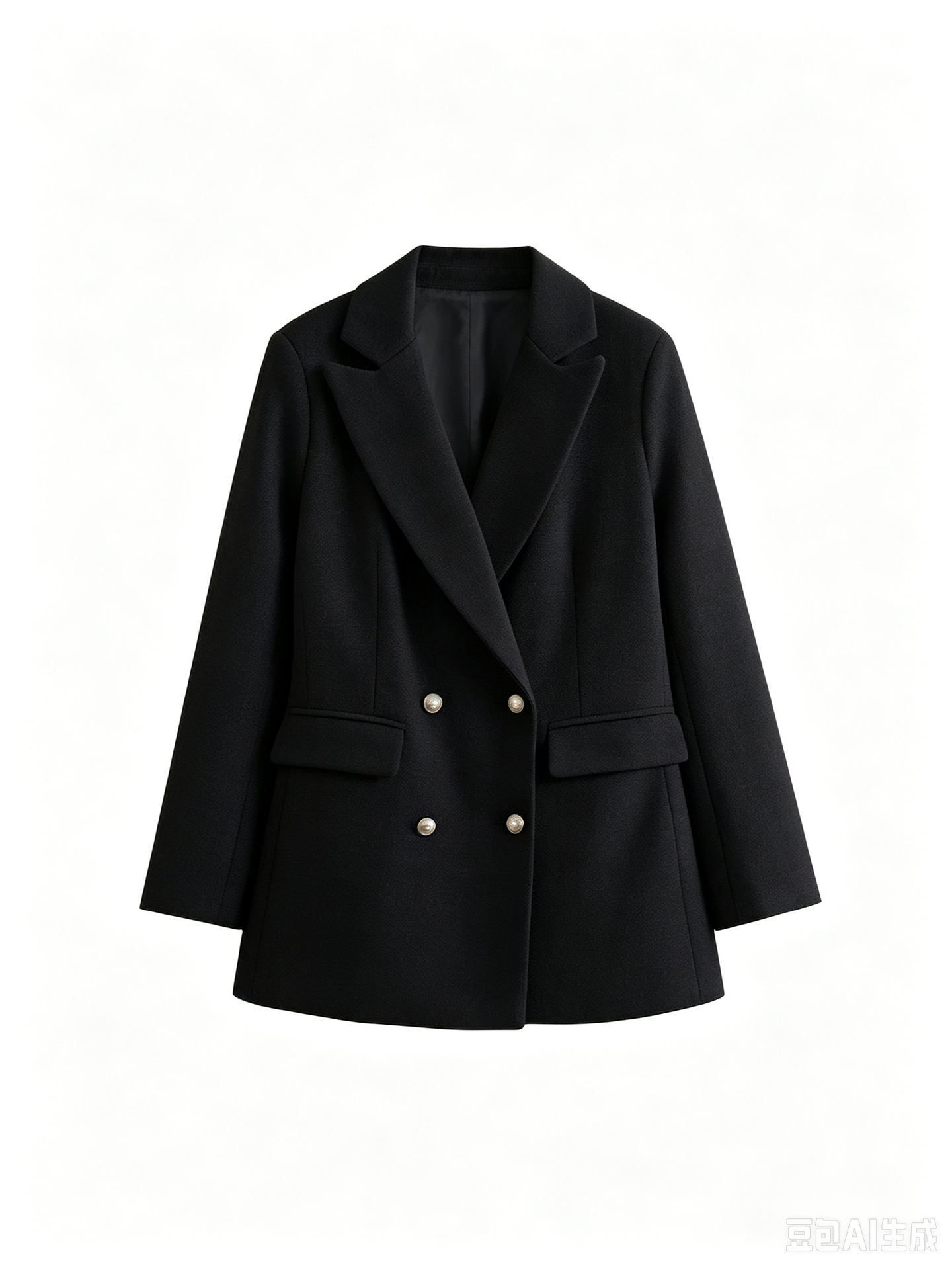 Saco de Tweed para Mujer de Poliéster Manga Larga con Bolsillos