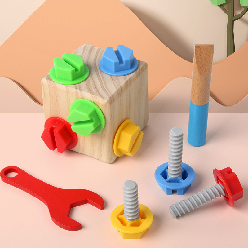 Caja de herramientas de reparación de simulación para niños juguetes tornillo tornillo tuerca desmontaje bloque de construcción inteligente regalo de cumpleaños