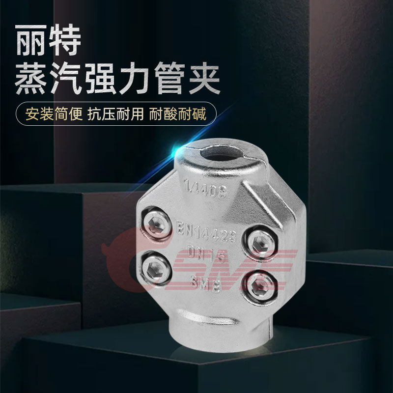 蒸气强力接头不锈钢EN14423安全夹软管固定夹耐温密封高压