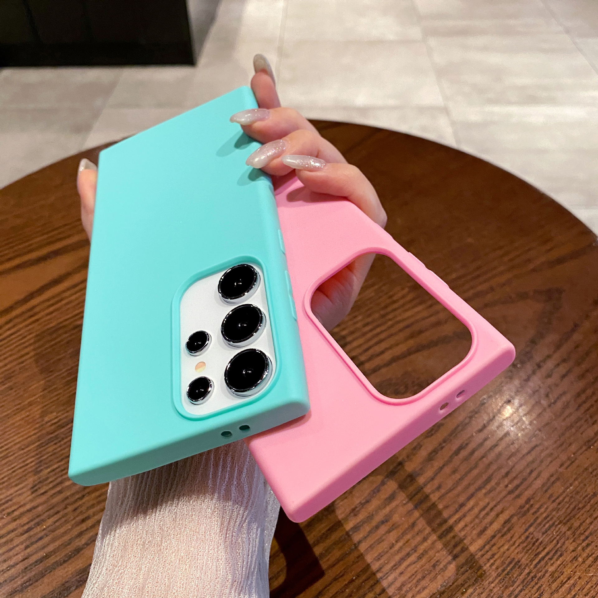 Aplicable Samsung S24ultra funda para teléfono móvil Tpu esmerilado todo incluido S25 funda protectora de caramelo A54A16 funda de silicona