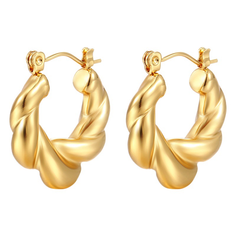 Corea del Sur joyería temperamento giro hebilla del oído frío viento alto sentido luz lujo pequeña red pendientes al por mayor puestos al por mayor