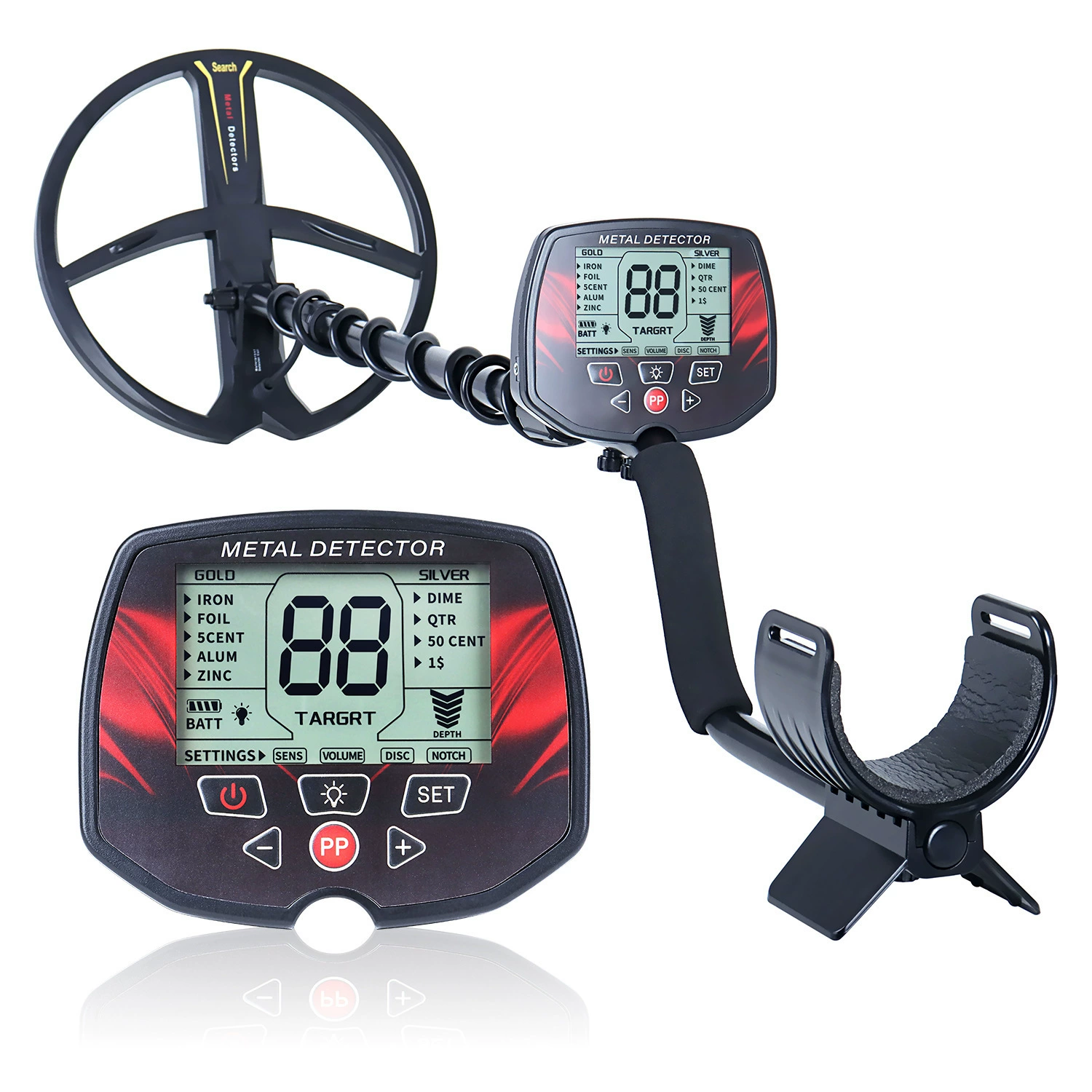 GT990 большой экран дисплея Высокоточный детектор подземный искатель сокровищ подвал серебро Юань можно определить по выбору меню