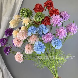 5-head Cordyceps wedding flower arrangement hotel decorations scenery home living room soft decoration fake flower chrysanthemum