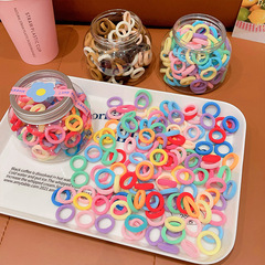 兒童發圈女童扎頭髮拇指橡皮筋寶寶高彈力不傷發彩色罐裝皮筋髮飾
