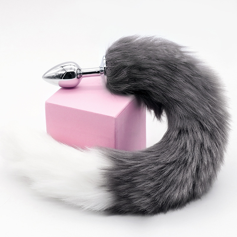 Direct selling female sex tools Women with fox tail metal back court sex supplies tool men's anal plug 4