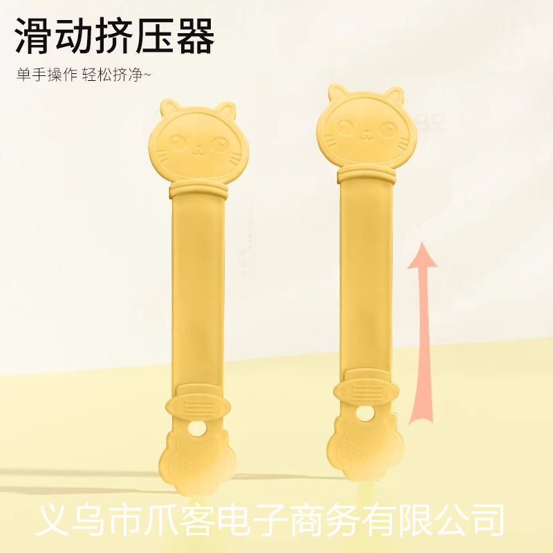 (2개) 고양이 귀여운 피더 고양이 스트립 짜기 유물 애완 동물 간식 고기 진흙 고양이 먹이 숟가락 긴 손잡이 이중 목적 숟가락