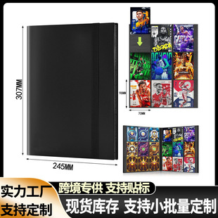 9-Slot Strap Card Album with Large Capacity, 360 Card Slots, Star Game Card Album, Anime Pokemon Ultraman Collection Card Album